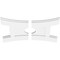 Ekena Millwork Haven Architectural Grade PVC Ceiling Medallion, 20"W x 13 3/8"H x 3"ID x 4 1/4"C x 1"P, Two-Piece CMP20X13HN2-03000 - alternate 4